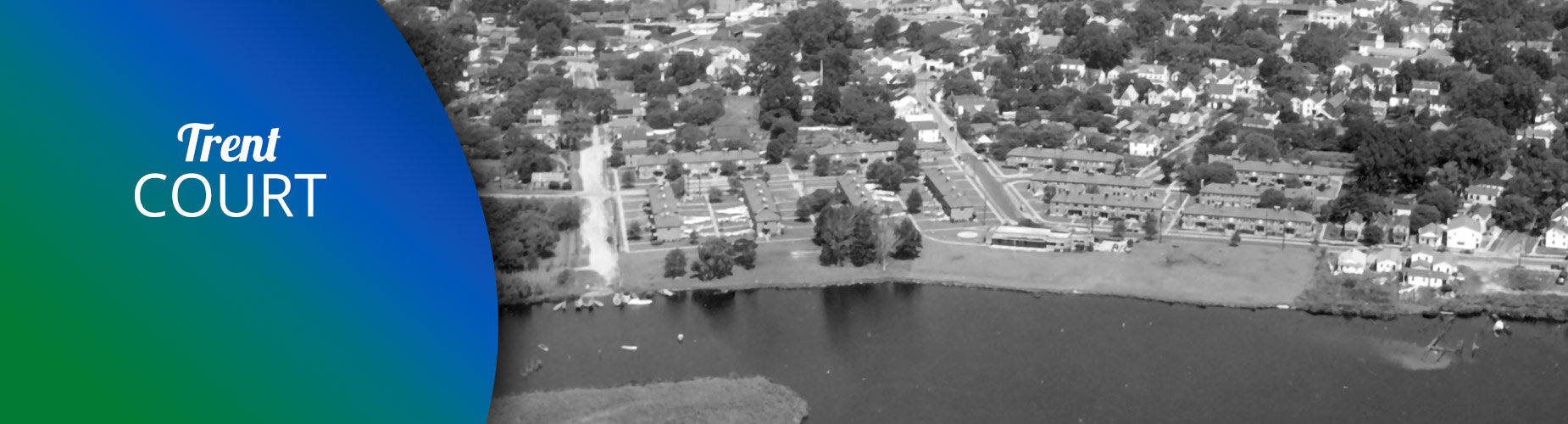 A drone view of Trent Court.