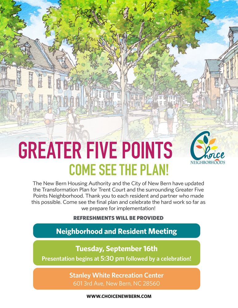 Come see the refreshed Trent Court Transformation Plan! September 16th, 5:30 @Stanley White Rec Center